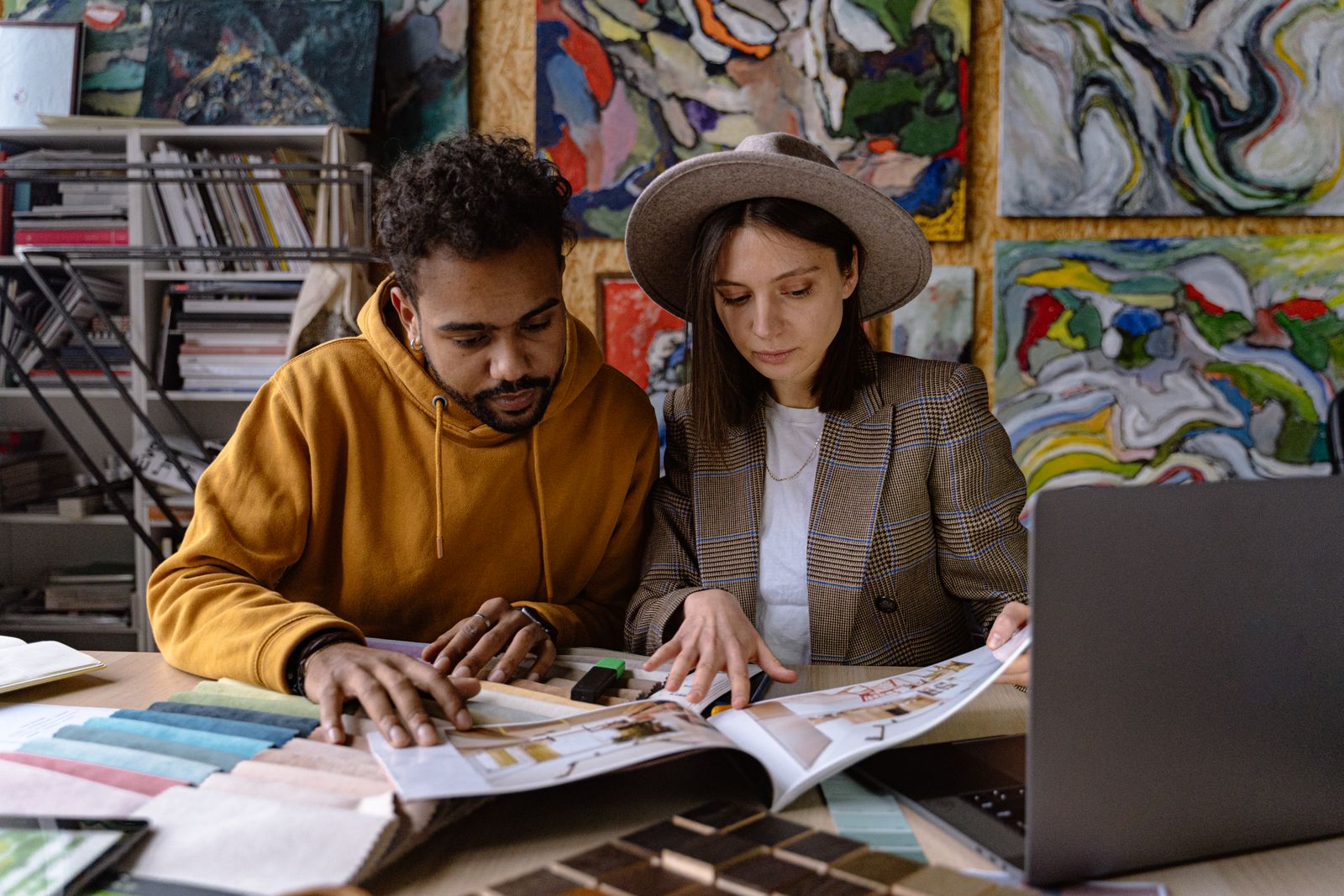 Designers reviewing a creative project